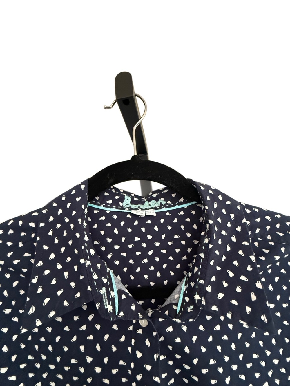 Boden Teacup Novelty Print 100% Cotton Button Up Feminine Teacher Statement 12R - Picture 2 of 9